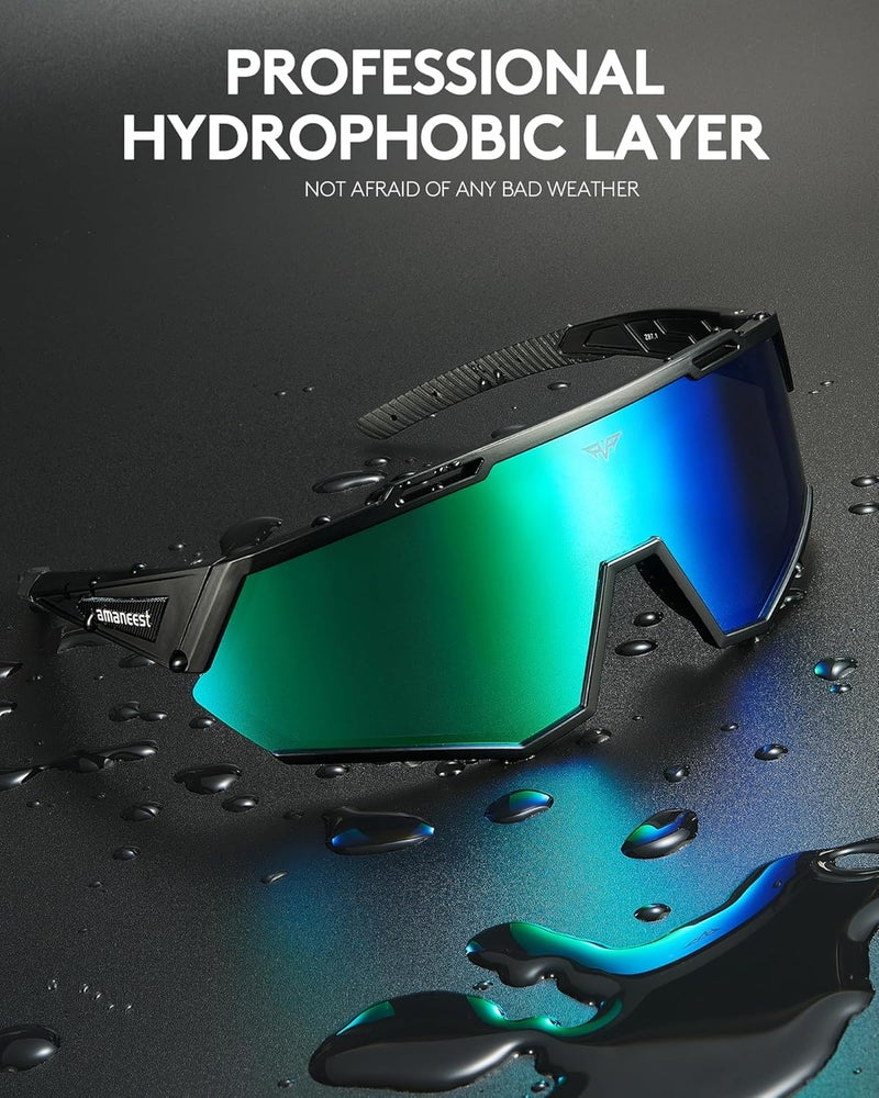 AMANEEST Sunglasses UV Protection Cycling Sunglasses for Men and Women,Impact Resistance Z87.1 for Construction - Image 2
